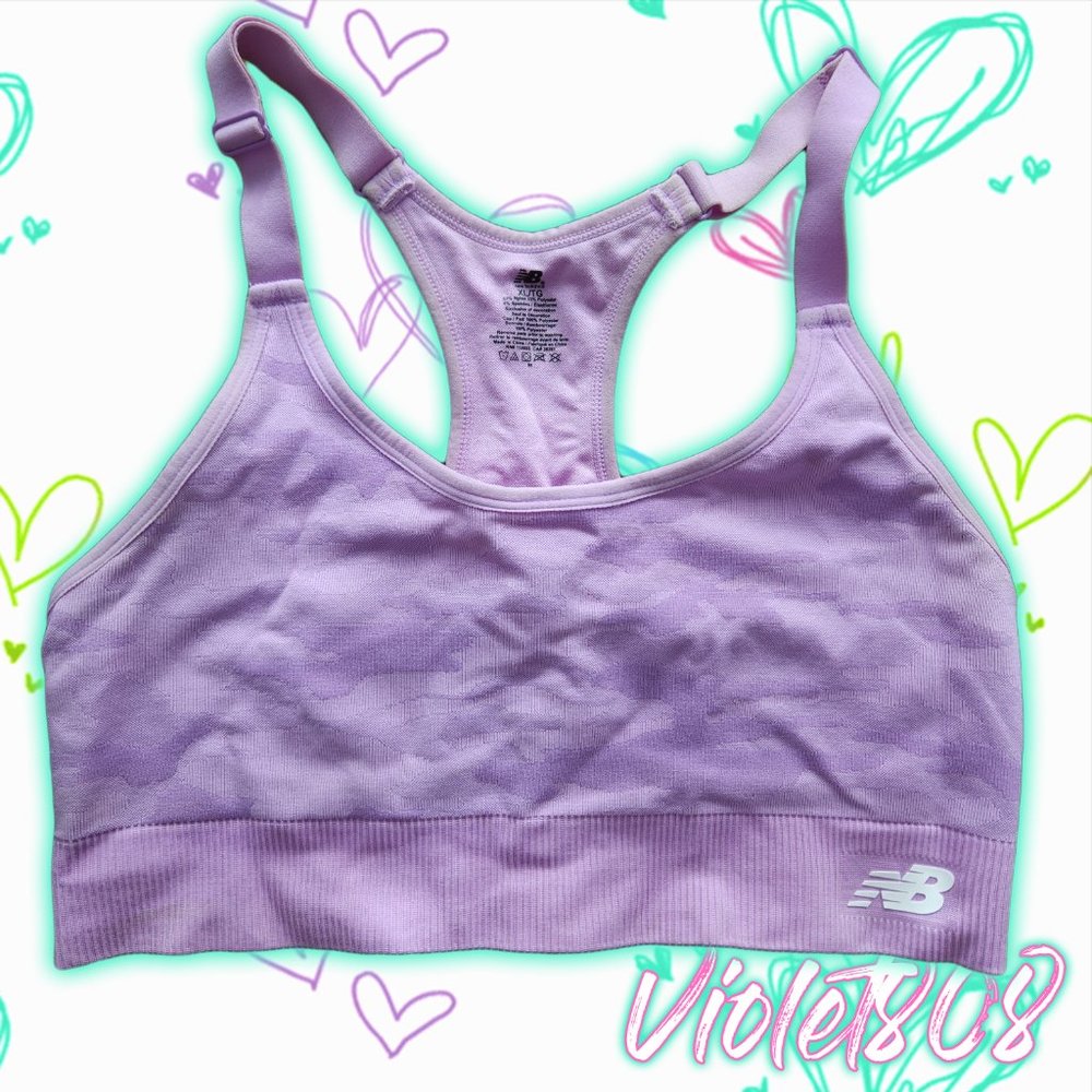 [XL] New Balance Purple Camo Sports Bra/Bralette